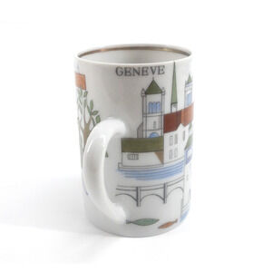 Suisse Langenthal Cityscape Espresso Demitasse Cup Geneve #70 Porcelain